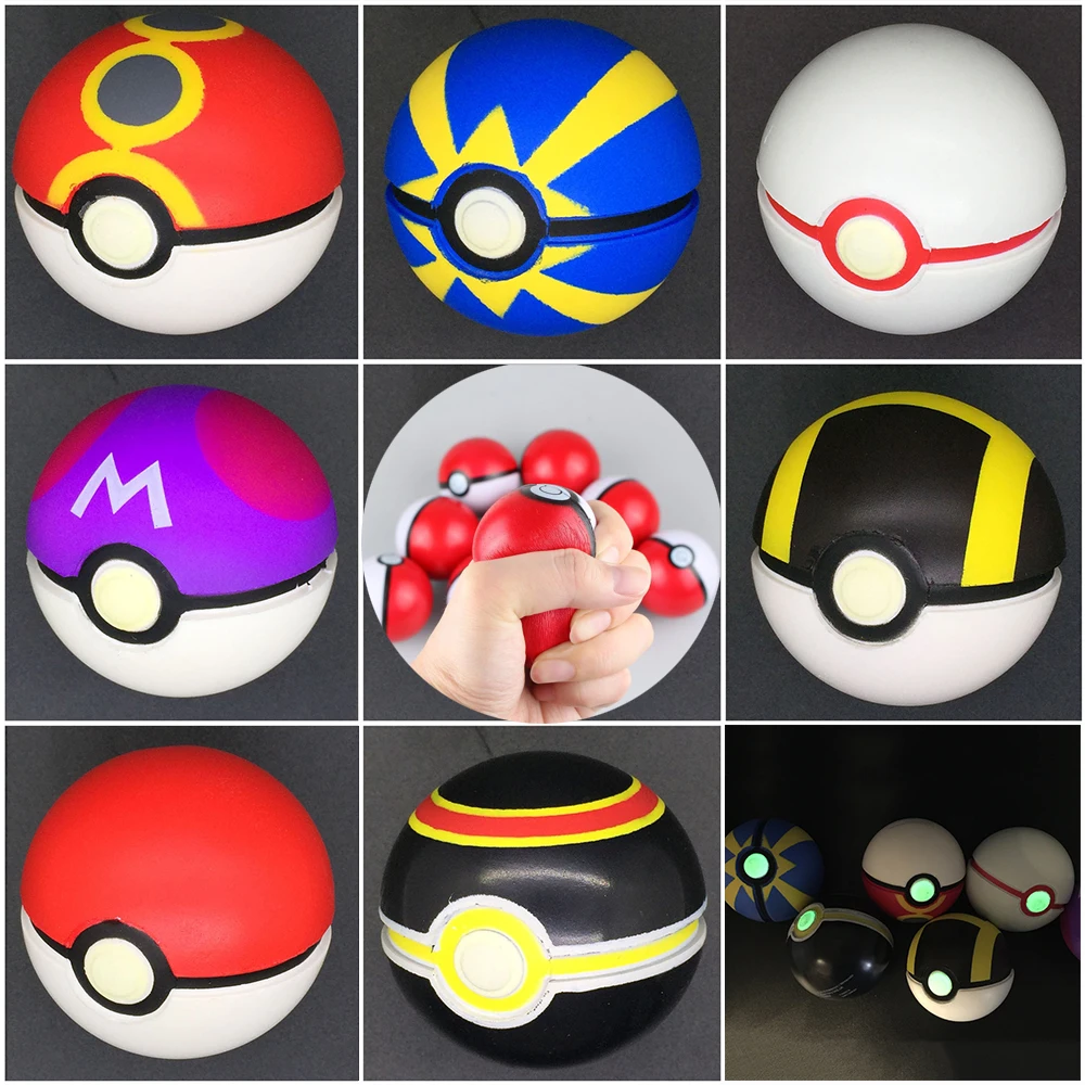Непоседа куб игрушки Pokeballs Мягкие светлые и многоцветный питомец с кристаллами