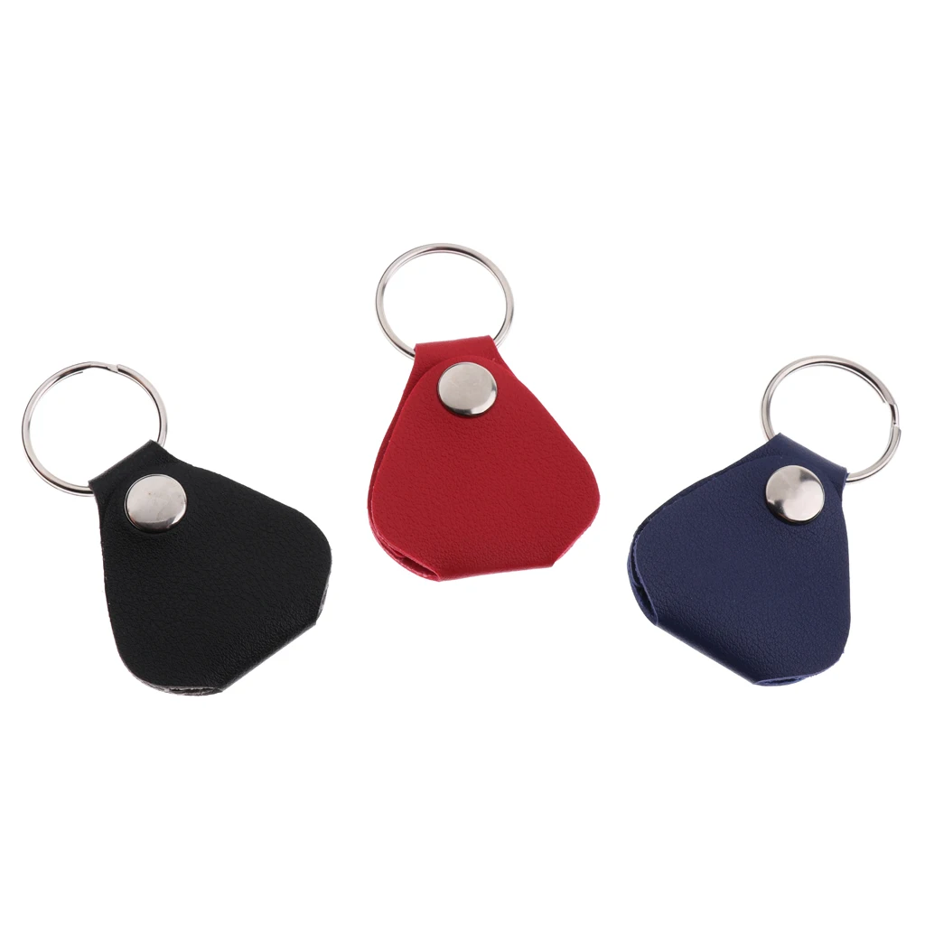 

Guitar Pick Holder Case PU Leather Plectrum Key Fob Case Bag for Guitar Lover Gift