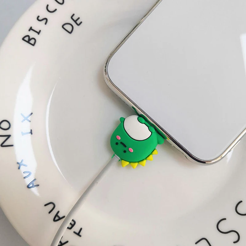 Милая защита кабеля в виде животного для Iphone Usb-органайзер держатель провода