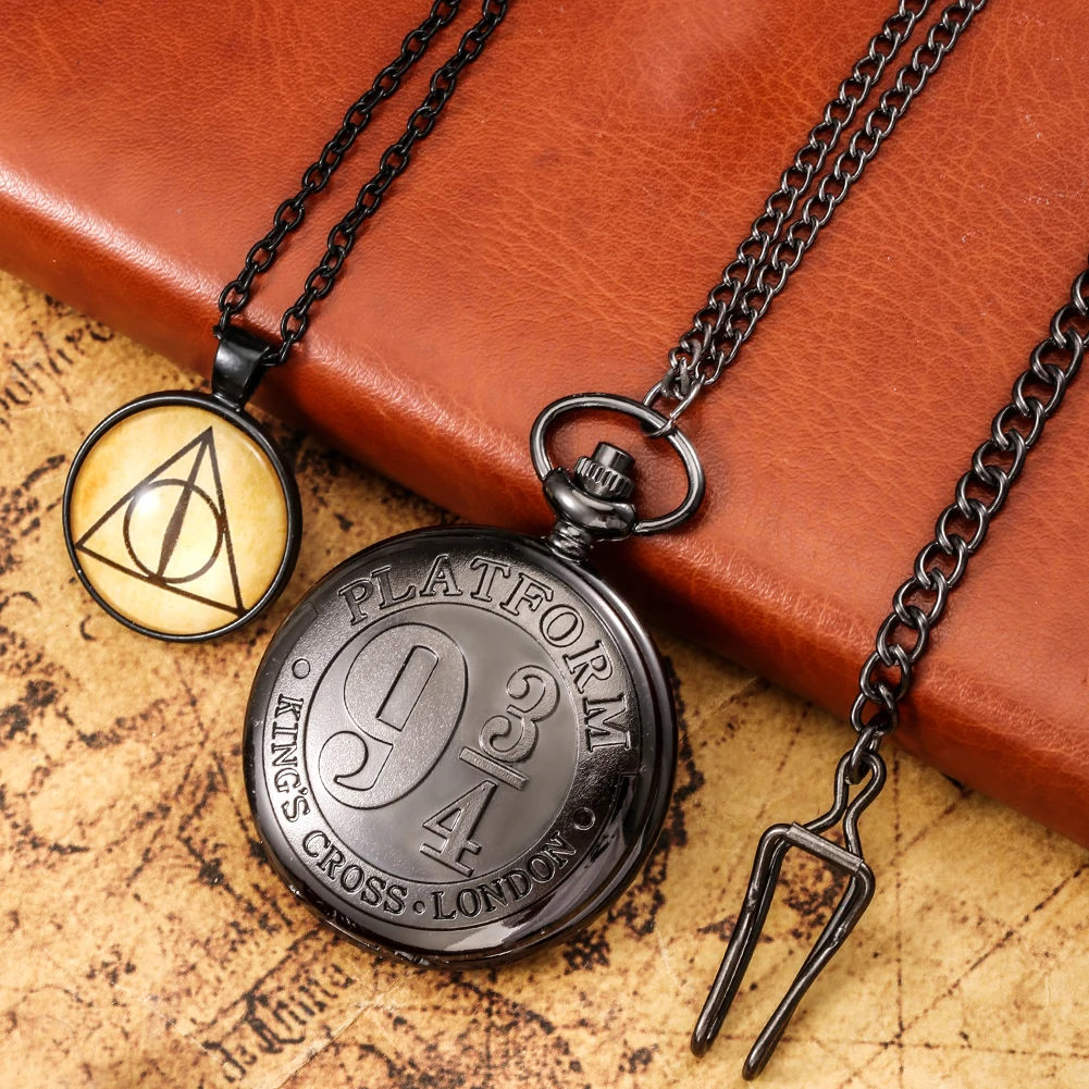 Exquisite Quartz Pocket Watch with Gift Box Fashion Necklace Pendant High Grade Gifts Sets for Family Friend