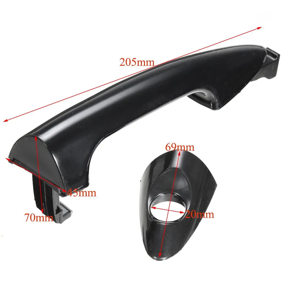 Передняя и правая ручка внешней двери автомобиля грунтованный пластик для Hyundai