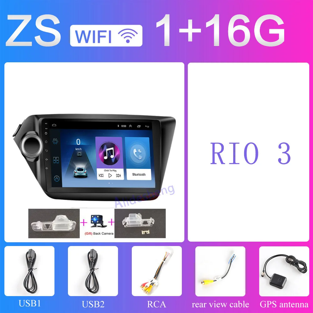 ZS 1G RIO3 CAM Android 2G Оперативная память 32G Встроенная память Автомобиль Радио мультимедийный проигрыватель навигации gps для KIA RIO 3 4 2010 2011 2012 2013 - Цвет: ZS 1G RIO3 CAM