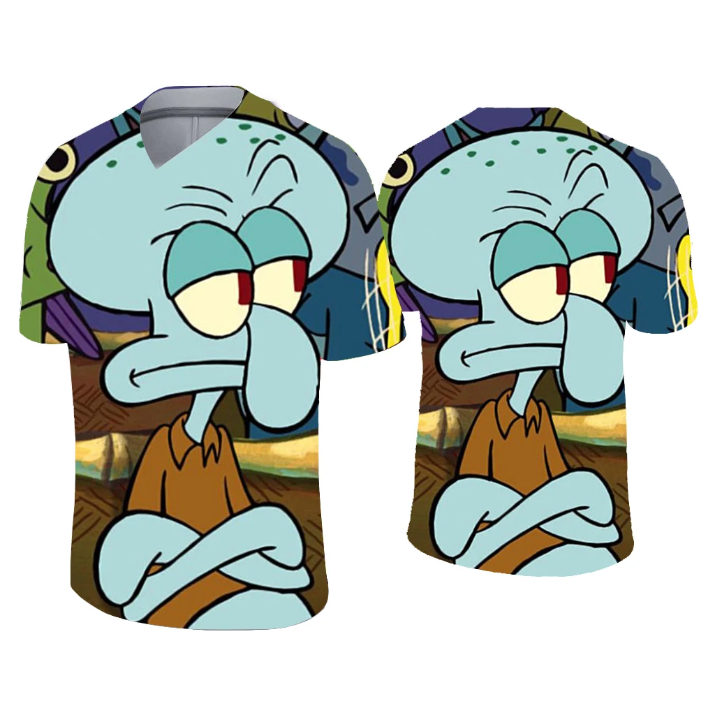 

Fun Man T-Shirt Anime Harajuku Top 3D Graphic T-Shirt Summer V-collar Shirt Boy Clothing Plus Size Street Clothing