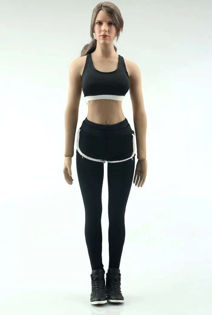 

FA007 1/6 Female Figure Accessory Yoga Clothing Fitness Wear Hoodie Sweatshirt Sweatpants Suit Clothes Set for 12'' Body