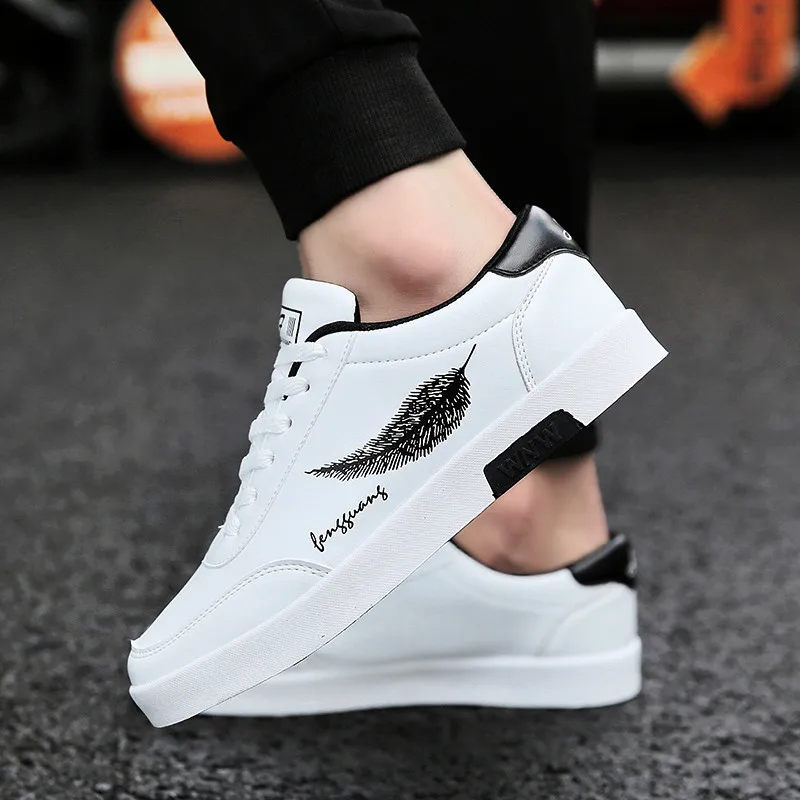 

2021 Leather Fashion Men Classic Leather Casual Shoes Flat Men's Casual Shoes Men's Sneakers Men' formal Shoe