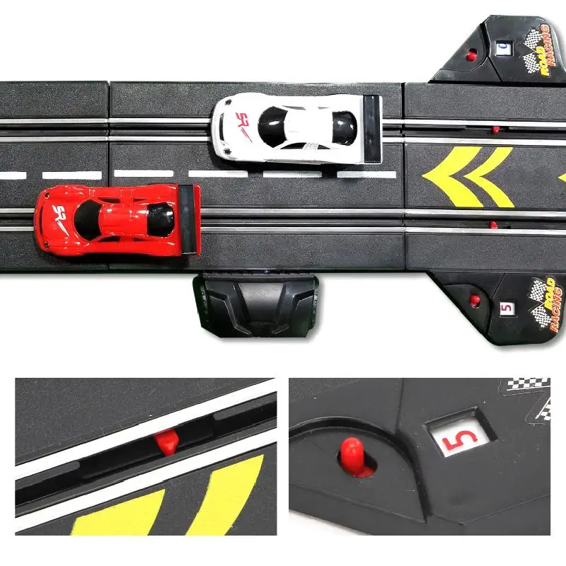 

1:43 Scale Electric Track Racing RC Car Double Battle Speedway Autorama Profissional Slot Car Circuit Race Track Railway Toys
