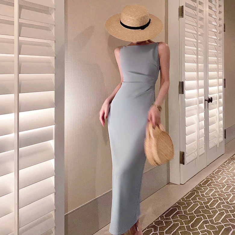 

Платье женское вечернее, с открытыми плечами, без рукавов, с приталенной талией, 2020