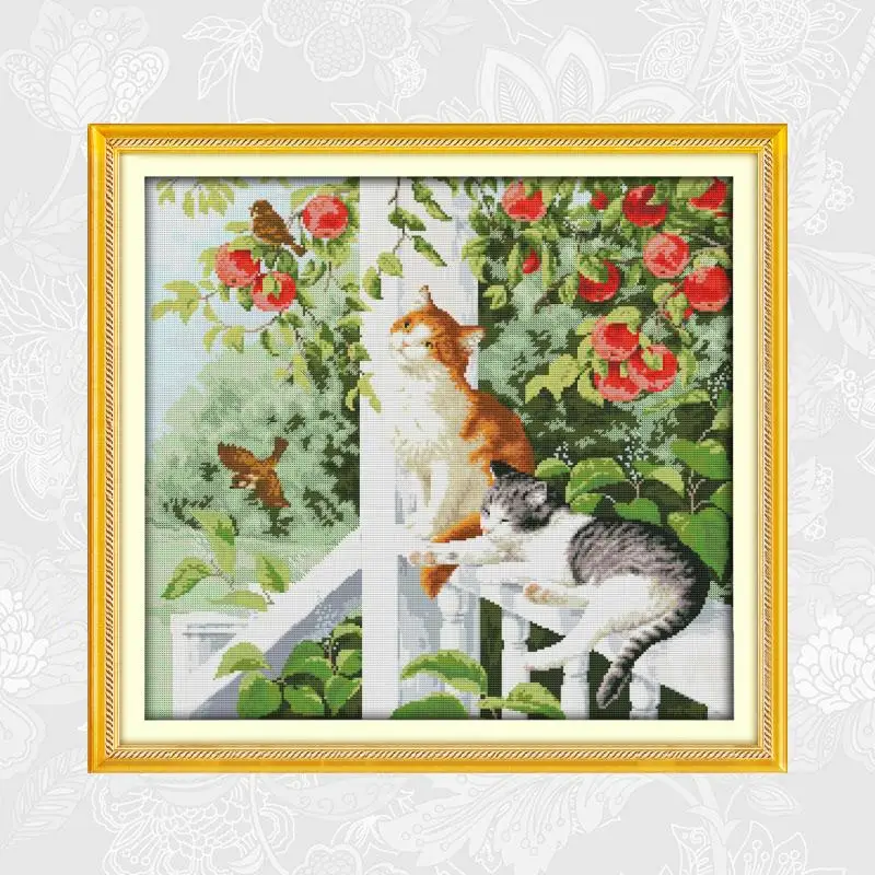 Рукоделие 14CT 11CT напечатано на холсте схемы для вышивки крестиком набор нитей