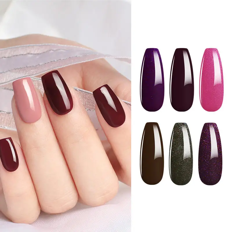 Набор гель лаков для ногтей Elite99 6 шт./лот удаляемый замачиванием Светодиодный УФ