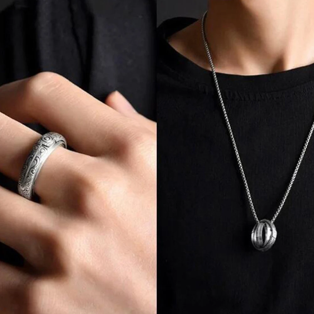 

Ball Sphere Fashion Astronomical Ring Finger Ring Vintage Complex Rotating Armillary Sphere Ring Couple Lover Jewelry Gift