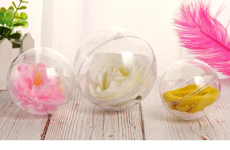 75 шт. 4/5 см декорации на рождественскую елку шар прозрачная открывающаяся задняя