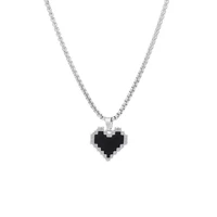 women men punk fashion trend teen cool mosaic heart pendant necklace geometric wide necklace retro hip hop jewelry gift