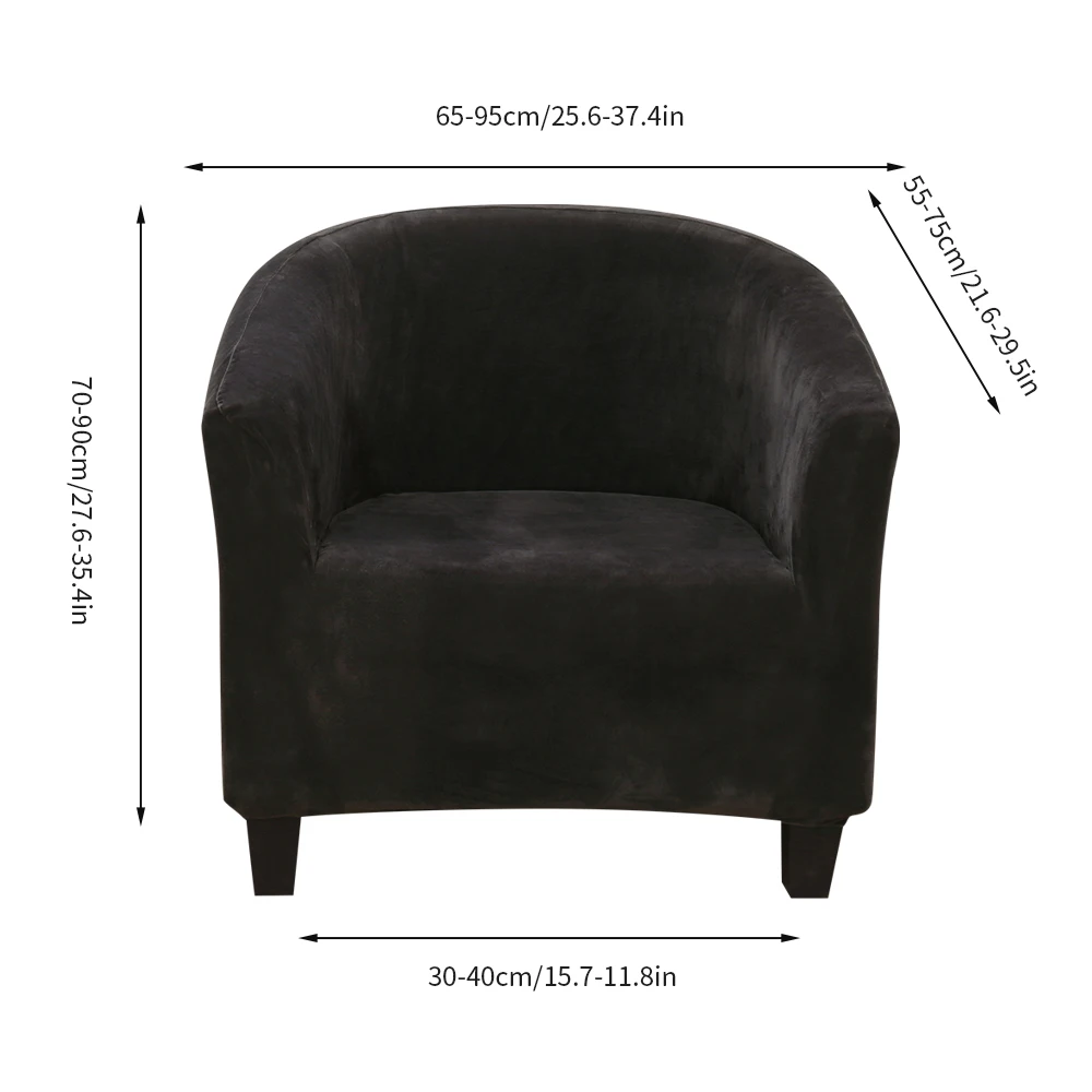 Плюшевые эластичные чехлы для диванов кофейного стула одноцветные сидений