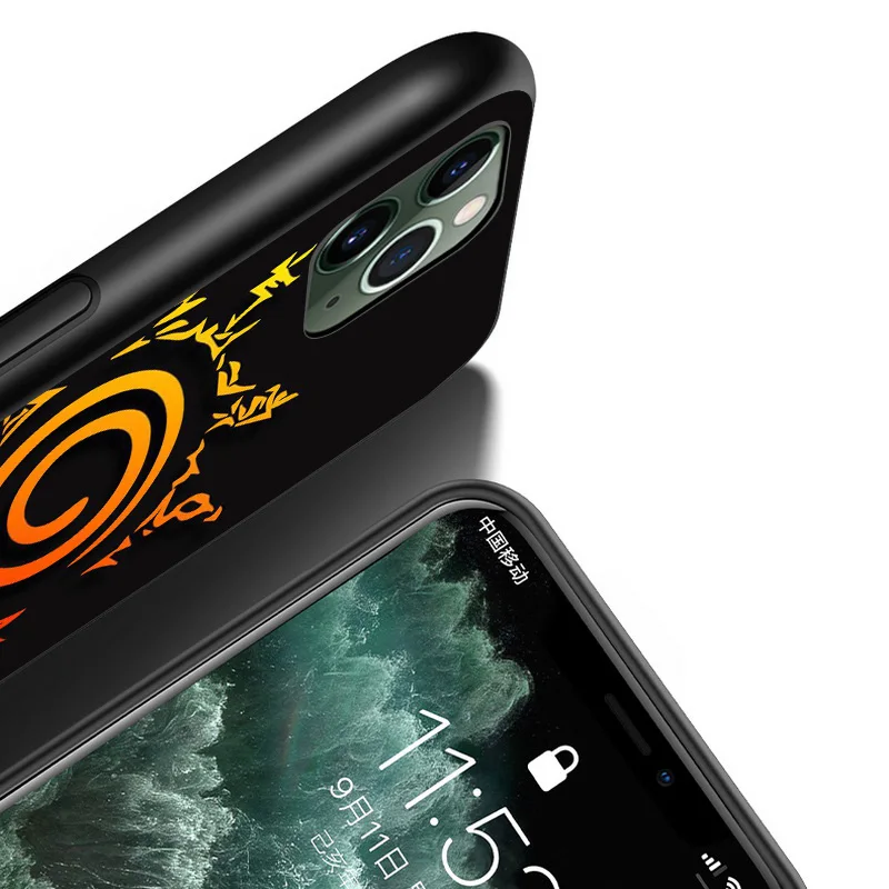 

Anime Naruto Logo For Apple iPhone 12 Mini 11 XS Pro Max XR X 8 7 6 6S Plus 5 5S SE 2020 Black Phone Case