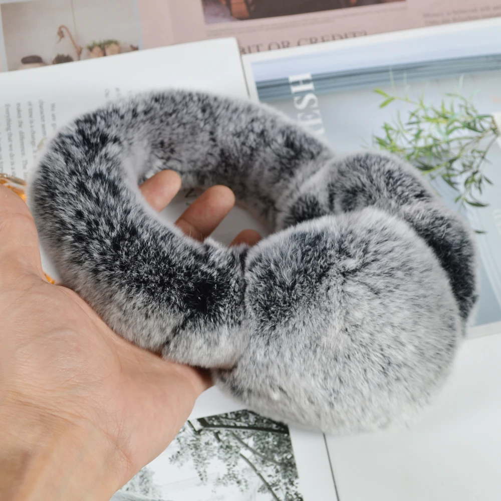 Для русской зимы Ветрозащитная Женская Настоящий мех кролика наушники с