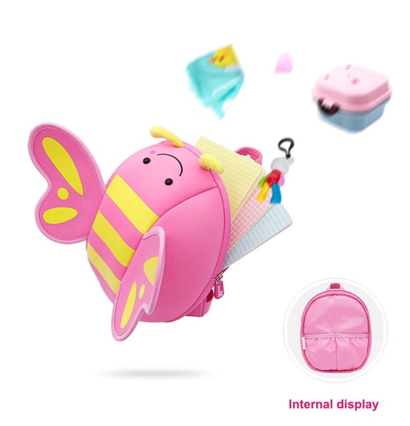 NOHOO портфель школьный крылья ангела рюкзак 3D мультфильм бабочка детская сумка для 2-7 лет девочек рюкзак школьный