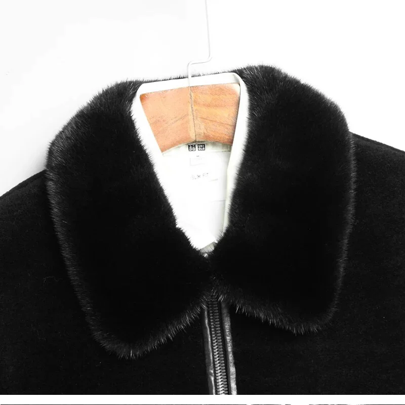 PUDI Men coats new fashion wool short jackets with real fox collar fall winter casual outwear MT808
