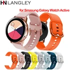 Ремешок для часов, силиконовый для Samsung Galaxy Watch Active, 40 мм, с цветной пряжкой, универсальный, 20 мм, для использования в качестве смарт-часов, 124448 мм