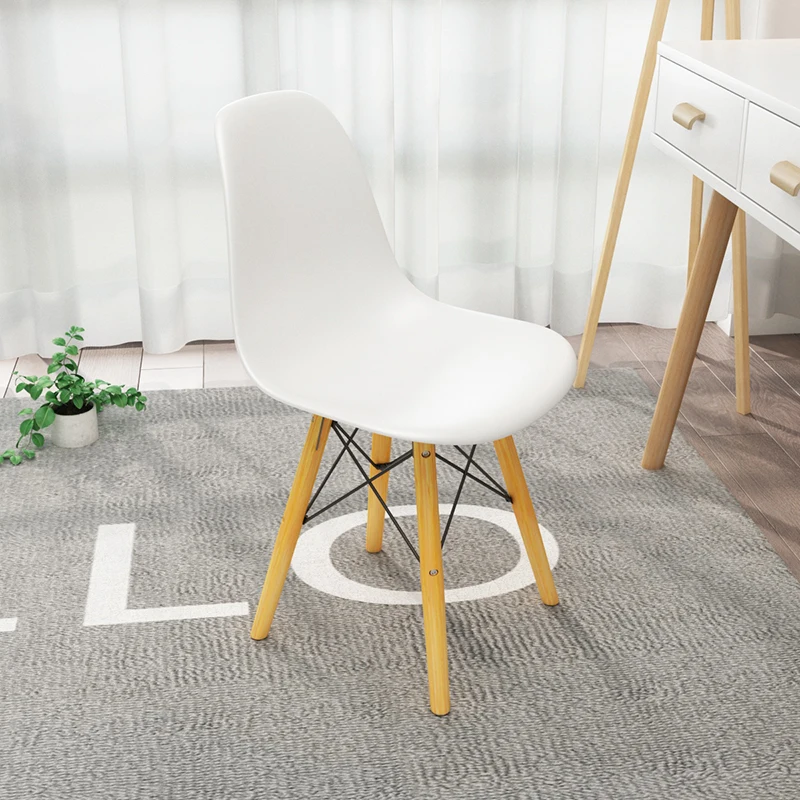 Обеденный стул из цельного дерева спинка для отдыха пластиковый офисное кресло