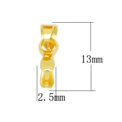 Gold 2.5x13mm 20 шт. нержавеющая сталь зажим застежка крючки соединитель стальной цвет Fermoir соединитель колье для ожерелья Кулон DIY - Цвет: Gold 2.5x13mm