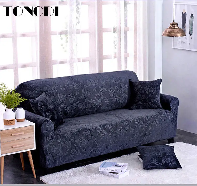 Блестящий эластичный чехол для дивана TONGDI мягкий элегантный полноразмерный
