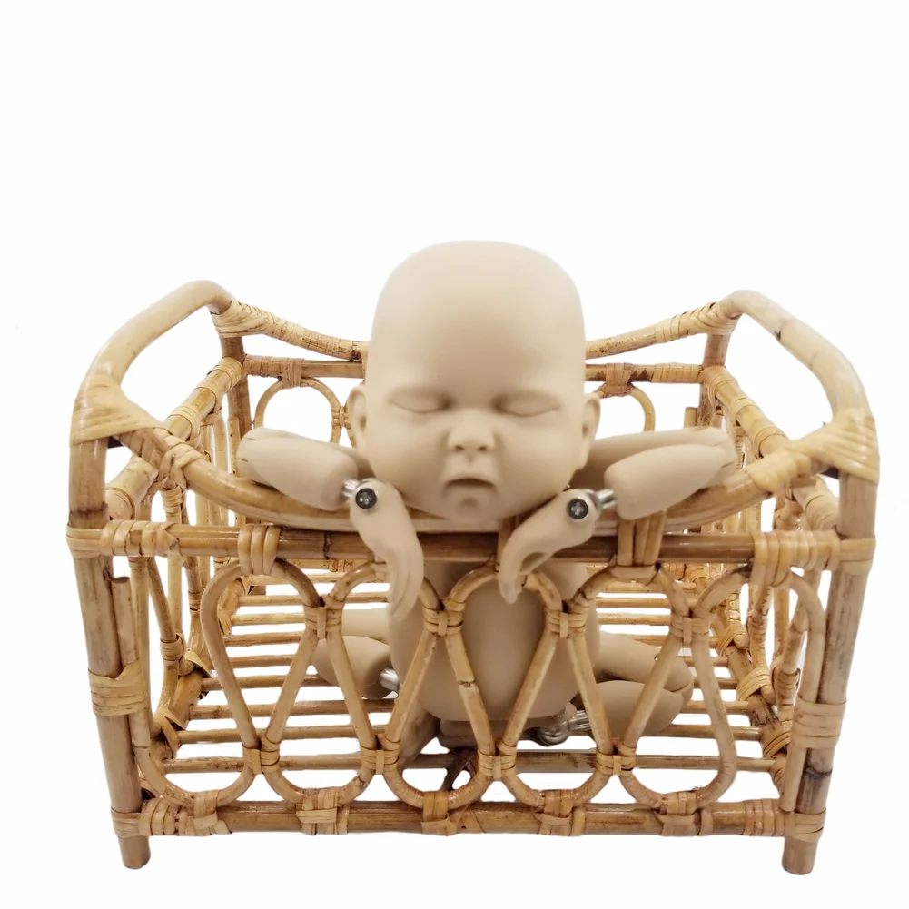 Реквизит для фотосъемки новорожденных Ретро ротанговый круглый стул корзина