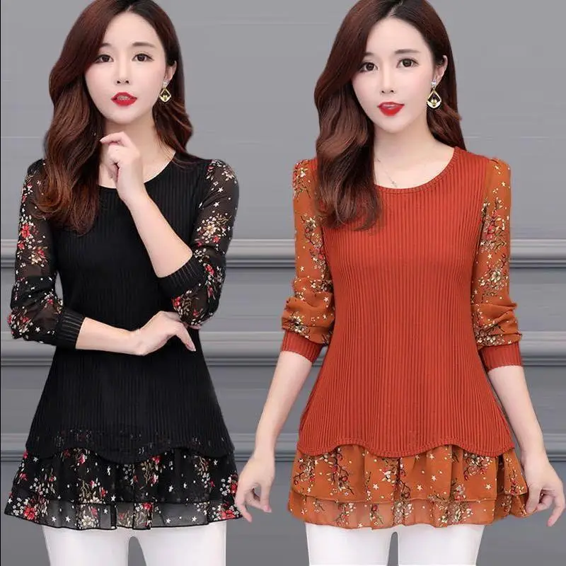 Женская винтажная туника из искусственной кожи с оборками длинная Базовая