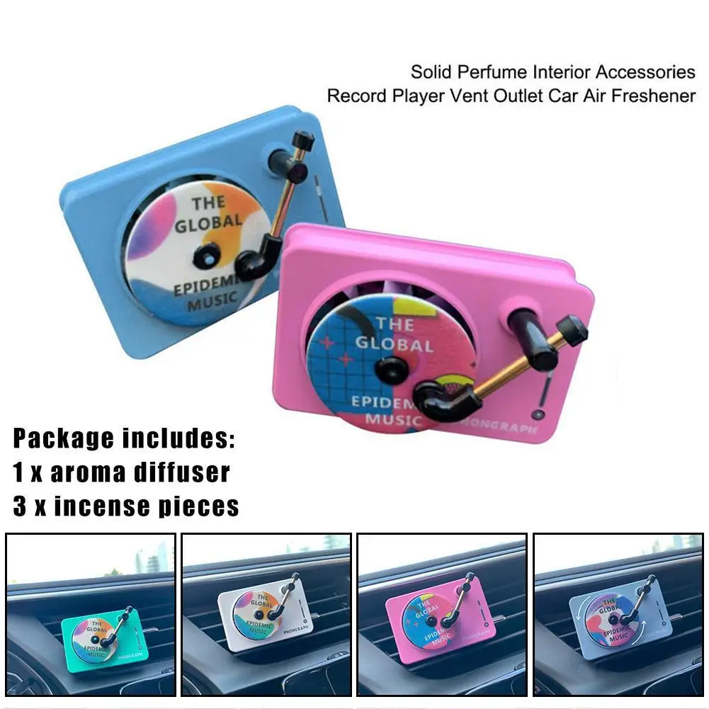

1 шт. автомобильный освежитель воздуха проигрыватель клип Акриловые дыхание ароматерапия папка на выходе диффузор спин фонограф запах F6R7