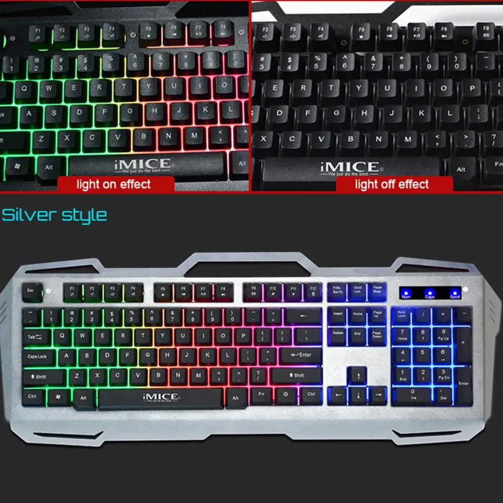 IMICE AK-400 клавиатура с подсветильник кой красочная со светодиодсветильник