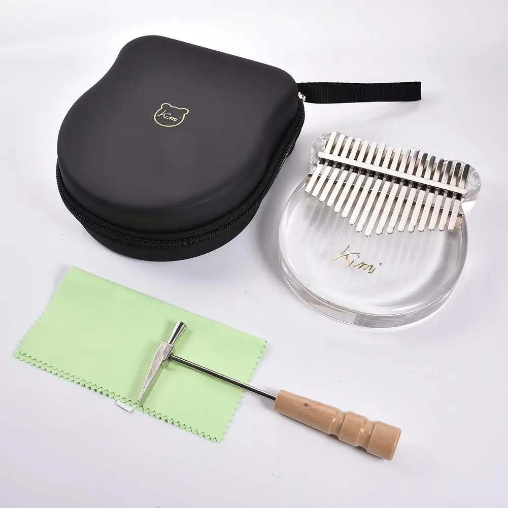 Acrylic 17 Key Kalimba African Thumb Piano High Quality Body Musical Instrument Professional Finger Percussion with Tuner Hammer | Спорт и