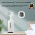 Комнатный Термогигрометр, цифровой по Цельсию, по Фаренгейту, мини-термометр с эмоциональной температурой и влажностью для дома