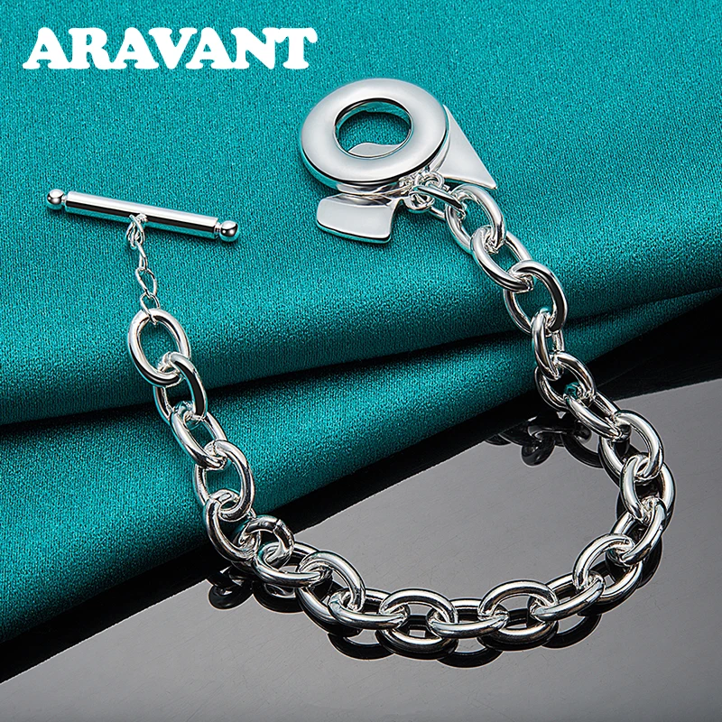 925 Серебро Двойное сердце браслет цепочка для женщин Свадебные Ювелирные изделия