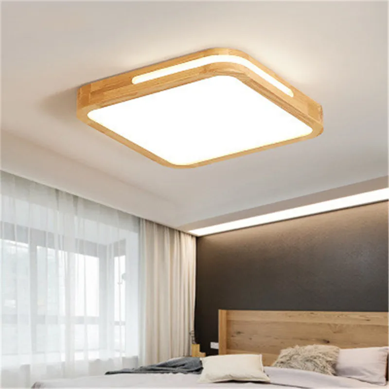 Бревенчатая потолочная лампа простая современная маленькая квартира освещение