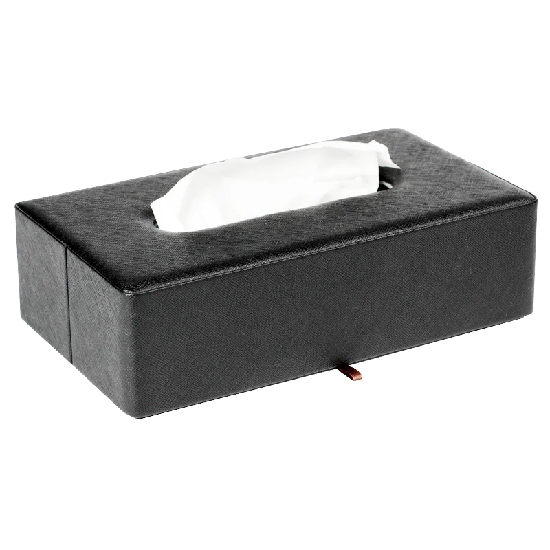 Черный современный тканевый чехол кожаный Органайзер для салфеток