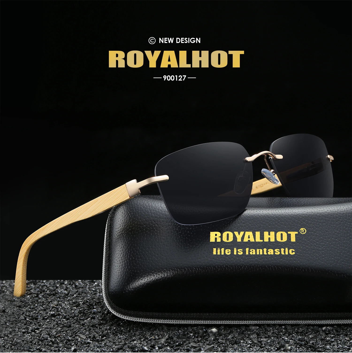 RoyalHot Men Women Bamboo Wooden Rectangle Square Frame Sunglasses Driving Sun Glasses Shades Oculos masculino Male 900127 | Аксессуары