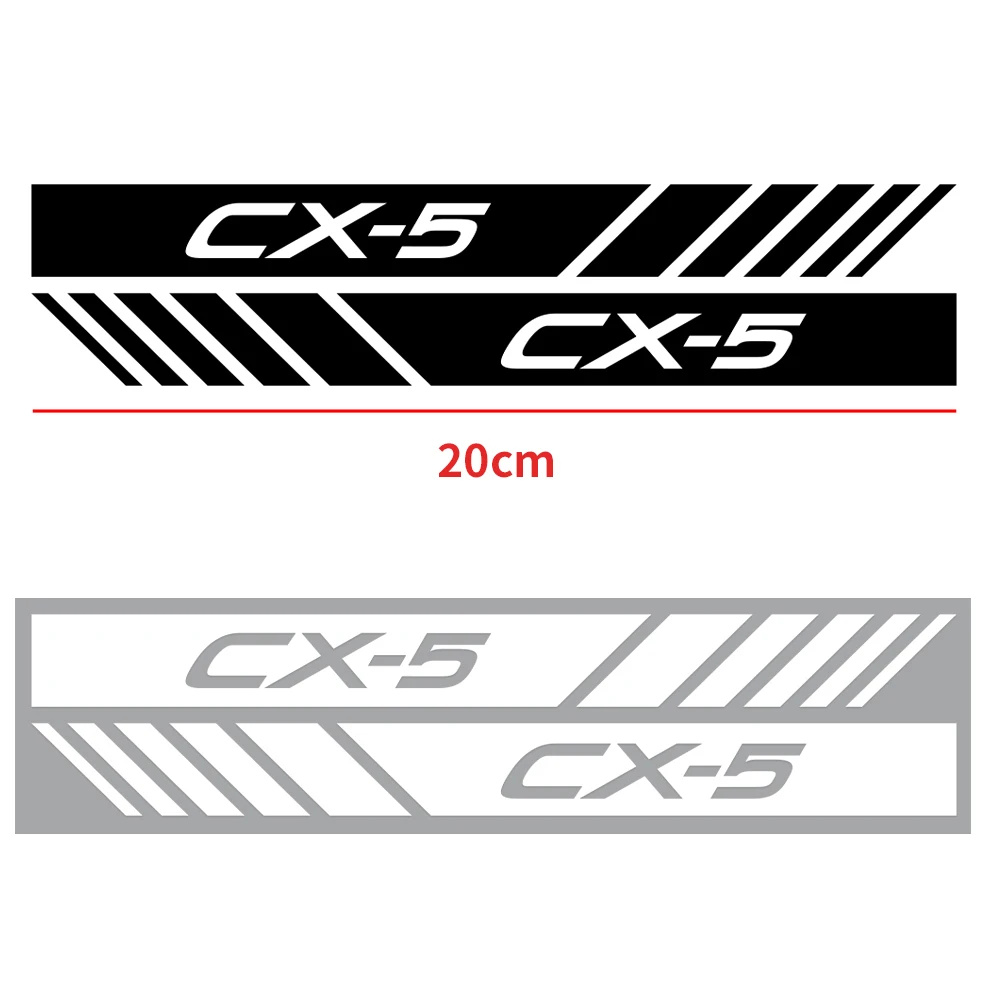 2x Car Exterior Stripe Decal Rearview Mirror Decorative Stickers for Mazda 3 6 Axela Atenza CX-3 CX-5 CX-8 MAZDA SPEED Demio MPS - купить по