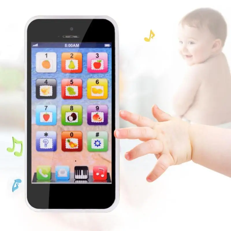 

Children's Educational Simulator Music Toys Light Cell Phone Cartoon Simulation Cute Learning Toy English Story Box Child Gifts