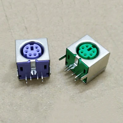Мини 6PIN розеточная часть соединителя PS2 Джек коврик для мыши и клавиатуры с