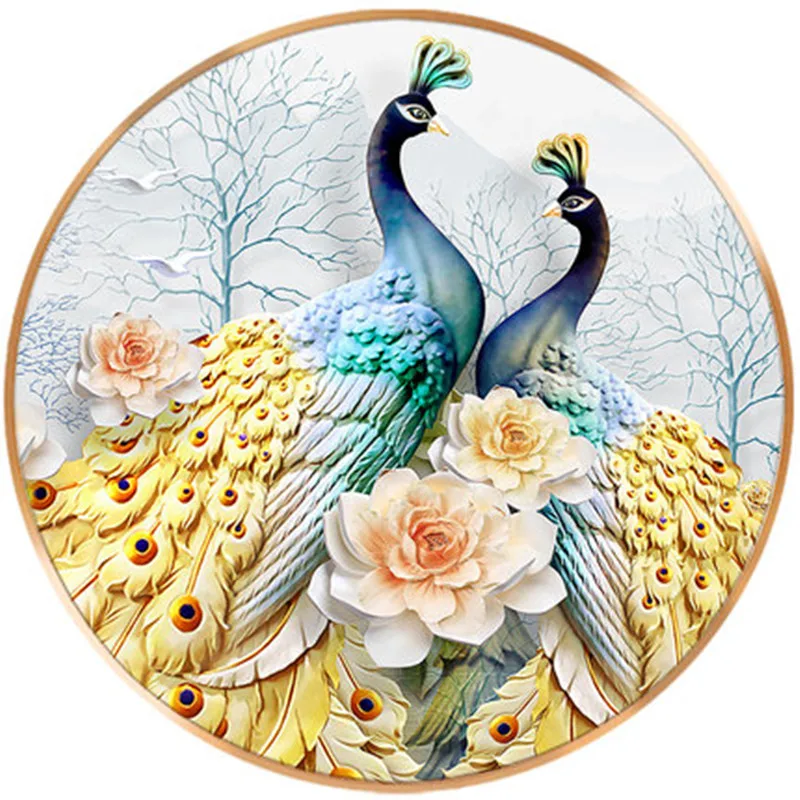 Алмазная вышивка &quotсделай сам&quot картина с изображением павлина | Дом и сад