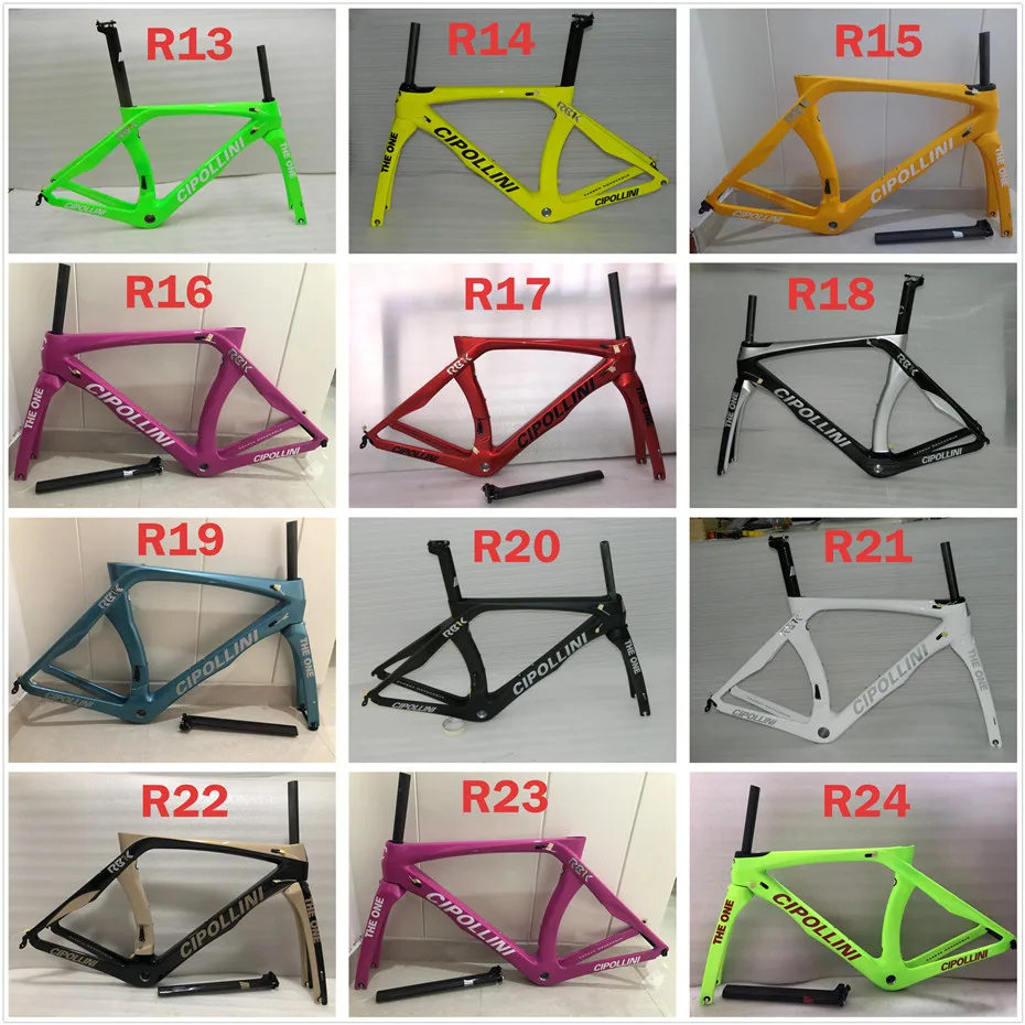Карбоновая рама для дорожного велосипеда T1000 Cipollini RB1K размер XXS/XS/S/M/L/XL карбоновая