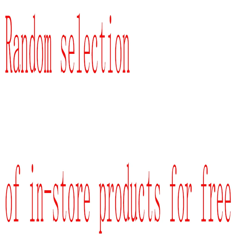 

Random selection of in-store products for free