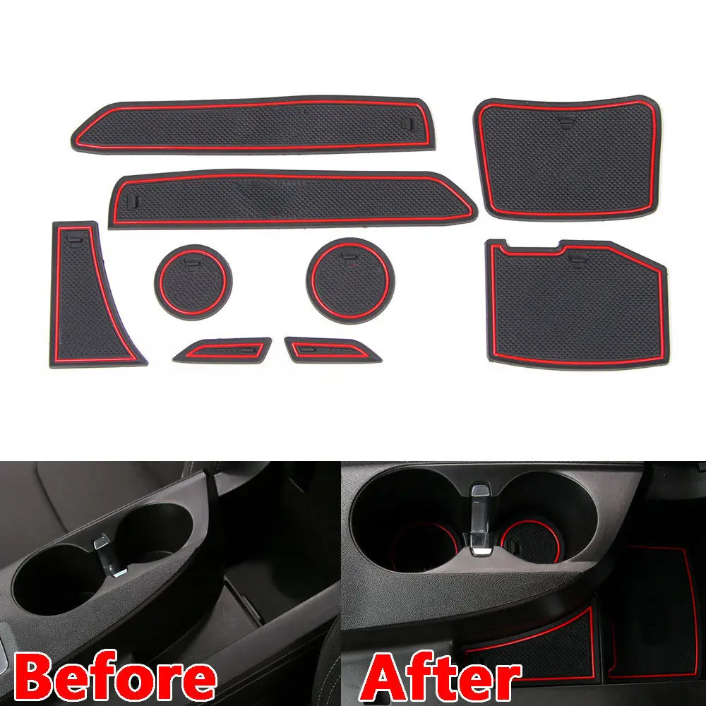 

Non-slip Интерьер Слот-коврик для двери резиновая подстаканник КОВРИК КОВРЫ, пригодный для Chevrolet Camaro 2017 + стайлинга автомобилей авто аксессуары