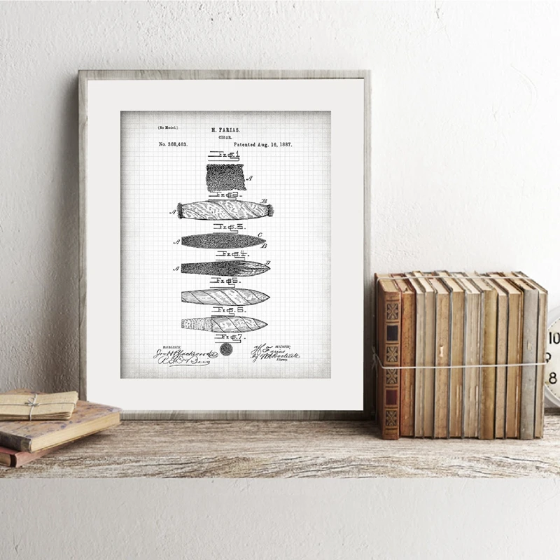 Винтажная картина для сигар искусство на стену табака инструмент украшения