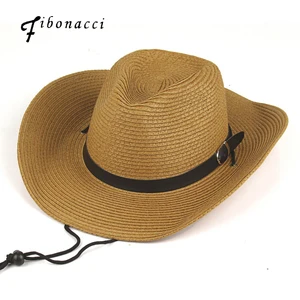 Fibonacci New Summer Sun Hats Men Brown Panama Western Cowboy Hat Folding Wide Brim Straw Hat Casual Outdoor Sombrero Hat Fibonacci New Summer Sun Hats Men Brown Panama Western Cowboy Hat Folding Wide Brim Straw Hat Casual Outdoor Sombrero Hat