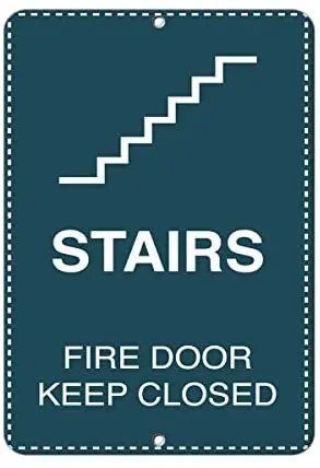 

LZATPD SLALL Stairs Fire Door Keep Clo Garage Decoration Supplies12 X 8 Inch