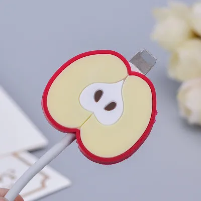 A Кабель Bite милые фрукты кабель протектор для Iphone USB кабель Органайзер Chompers зарядное устройство провода Держатель Pprotege кабель для игрушек забавные - Цвет: A