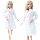 1 комплект ручной работы, Белый наряд, комплект халата, домашняя одежда, повседневная одежда для купания, аксессуары, Одежда для куклы Барби, кукольный домик, детская игрушка