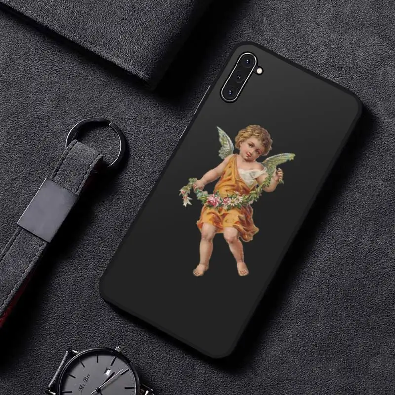 

angel Phone Case For Samsung A32 A51 A52 A71 A50 A12 A21S S10 S20 S21 Plus Fe Ultra