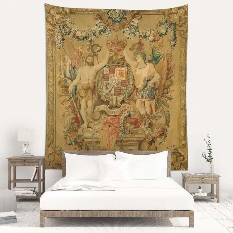 

Flemish Family Arms Wall Tapestry Ornate Art Work