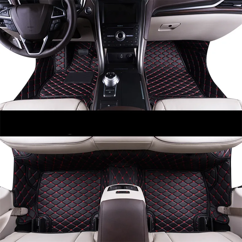

car styling accessories durable luxury fiber leather car floor mats for ford mondeo fusion mk4 mk5 2007-2020 2015